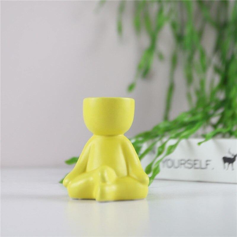 Petite Person Clay Succulent Planter